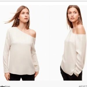 Babaton Burke Beige Textured Top Blouse SZ Small , EUC